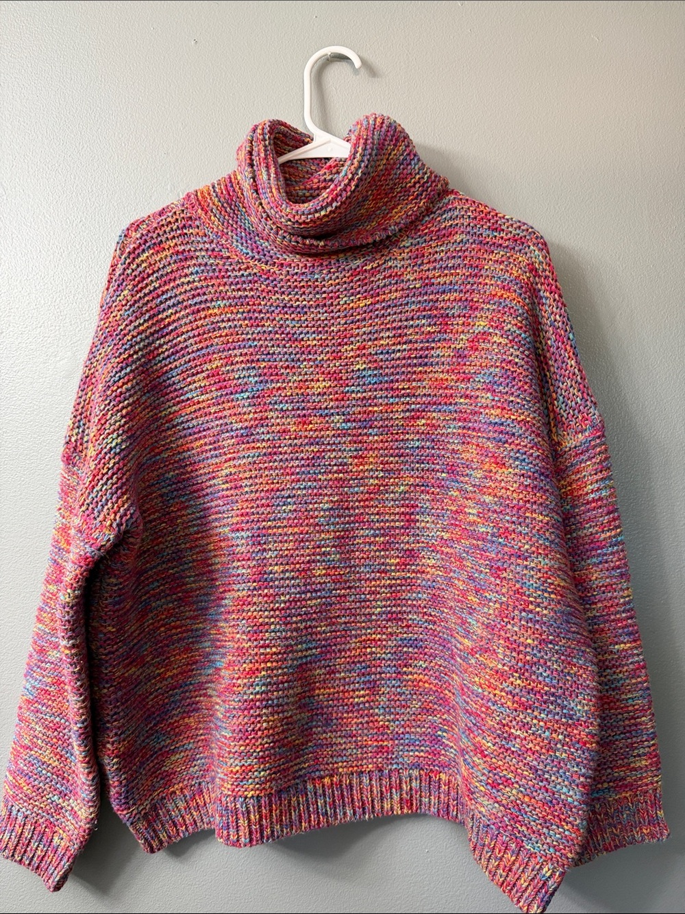 Raga Anthropologie Multicolor Chunky Knit turtleneck Sweater medium